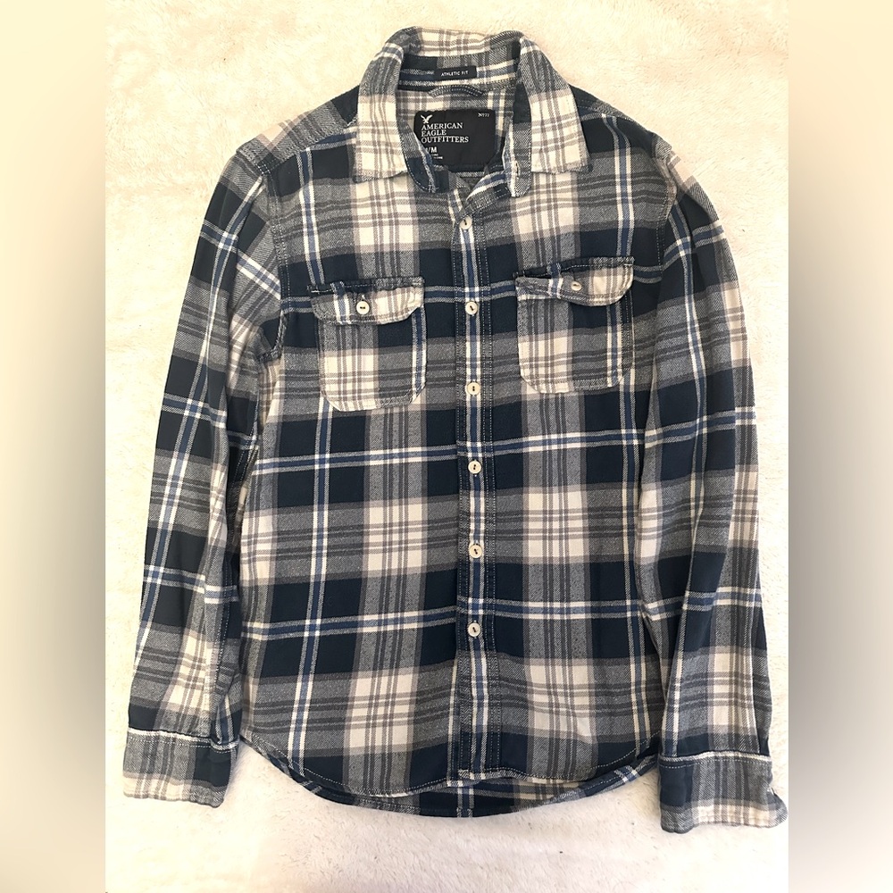 Men's blue American Eagle Flannel size Medium